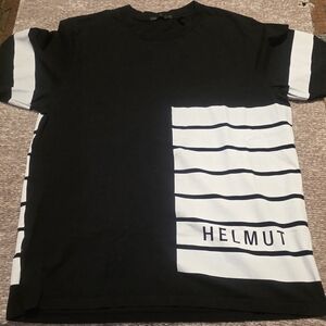 Helmut Lang Black and White Graphic Tee